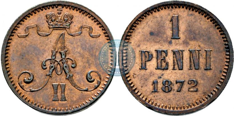 Фото 1 пенни 1872 года  