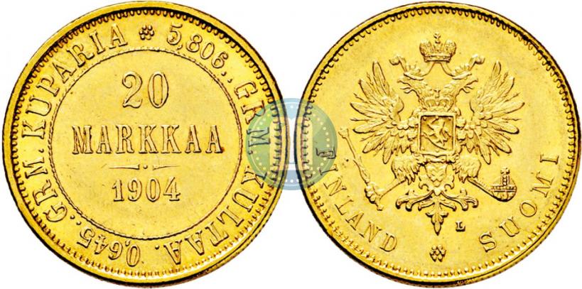 Picture 20 markkaa 1904 year L 