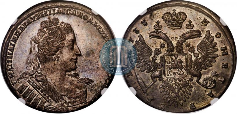 Фото 1 рубль 1733 года  