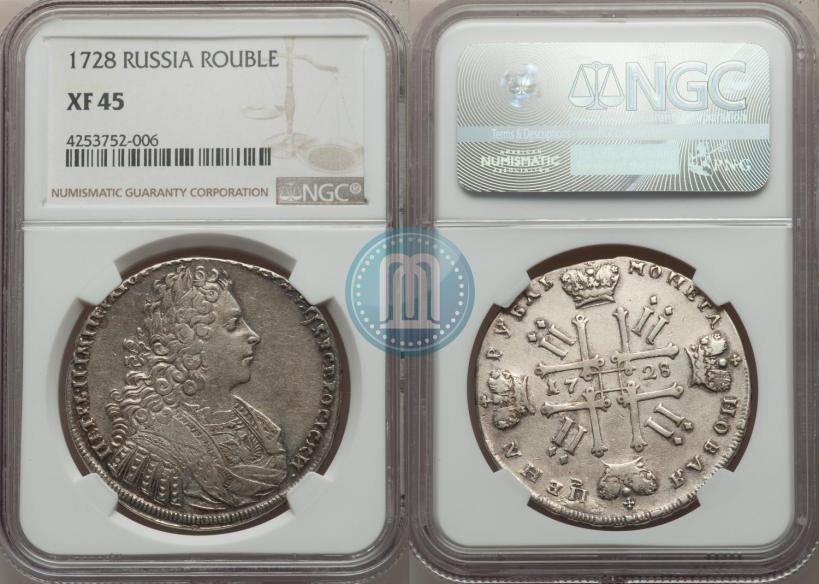 Picture 1 rouble 1728 year  "Type of 1728"