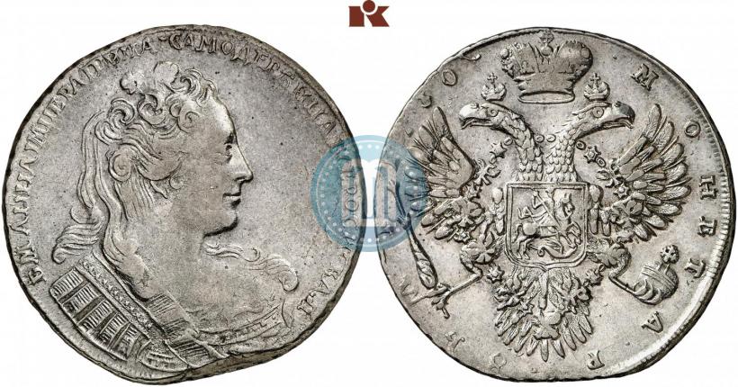 Фото 1 рубль 1730 года  