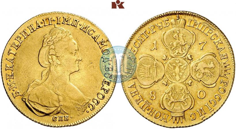 Picture 10 roubles 1780 year СПБ 