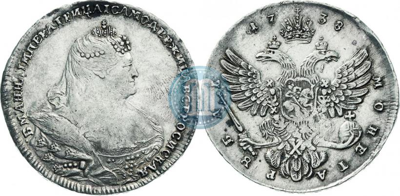 Picture 1 rouble 1738 year  "Moscow type"