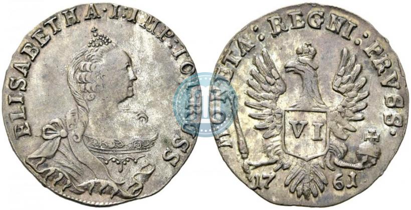Picture 6 groszy 1761 year  