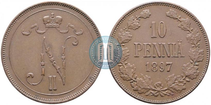 Фото 10 пенни 1897 года  