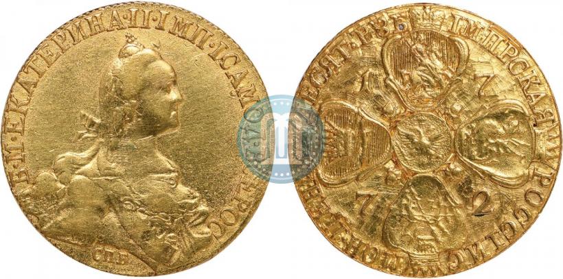 Фото 10 рублей 1772 года СПБ 
