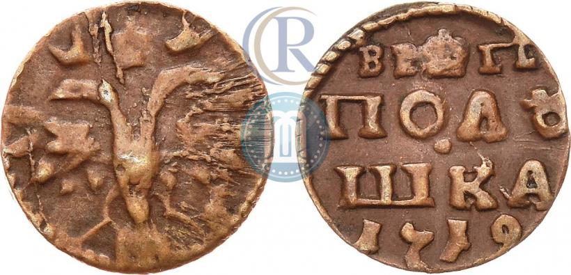 Фото Полушка 1719 года  