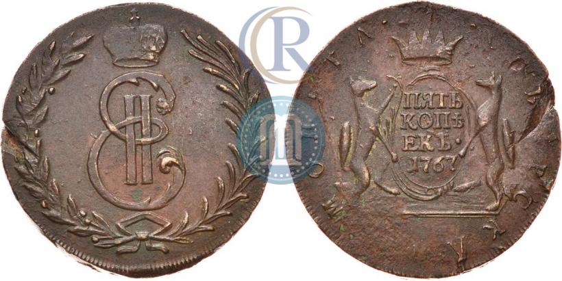 Фото 5 копеек 1767 года  