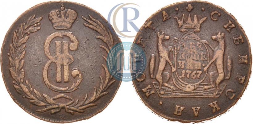 Picture 2 kopecks 1767 year  