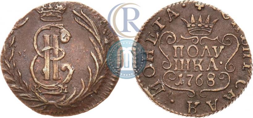 Фото Полушка 1768 года КМ 