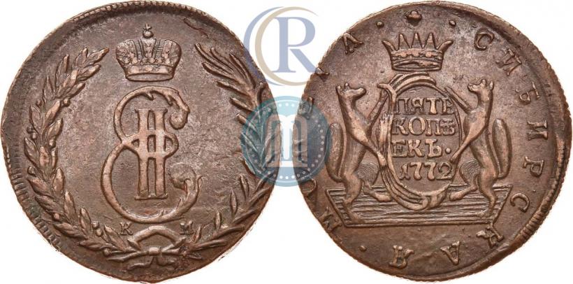 Picture 5 kopecks 1772 year КМ 