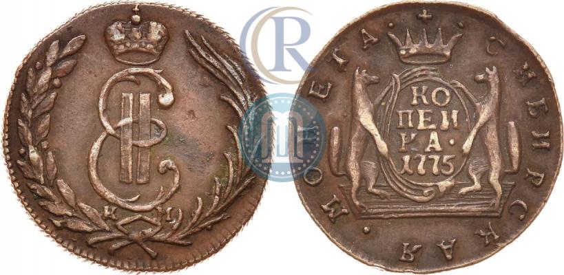 Фото 1 копейка 1775 года КМ 