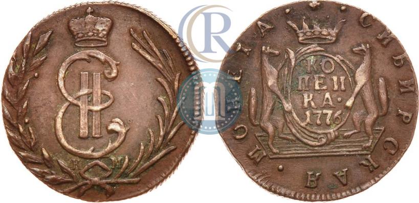 Фото 1 копейка 1776 года КМ 