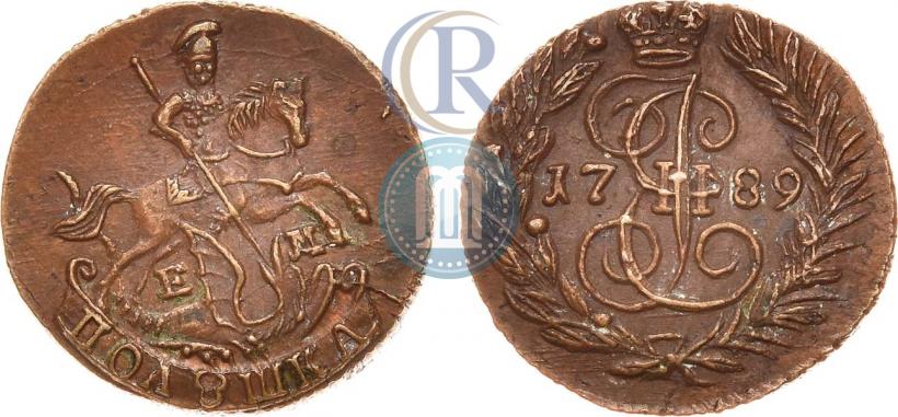 Фото Полушка 1789 года ЕМ 