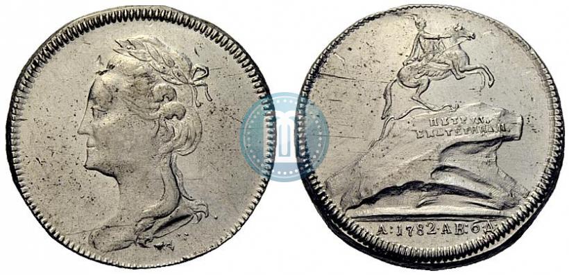 Picture Token Coin 1782 year  "Monument to Peter the Great in Saint-Petersburg"