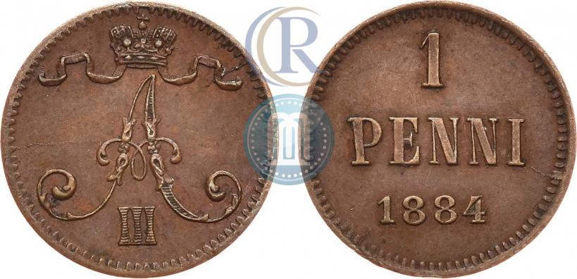 Picture 1 penni 1884 year  