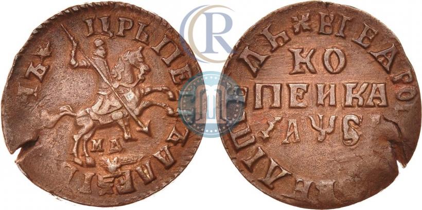 Фото 1 копейка 1716 года МД 