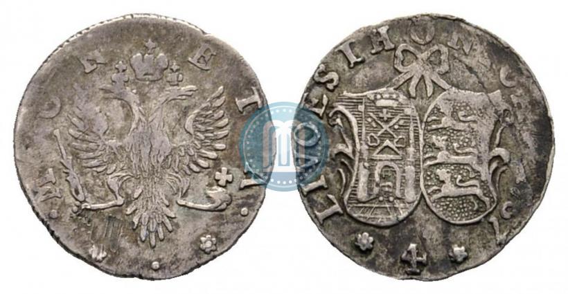 Фото 4 копейки 1757 года  "Ливонез"