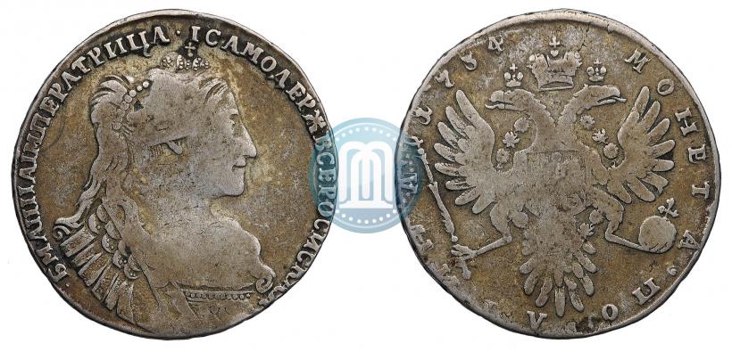 Picture Poltina 1734 year  "Type of 1735"