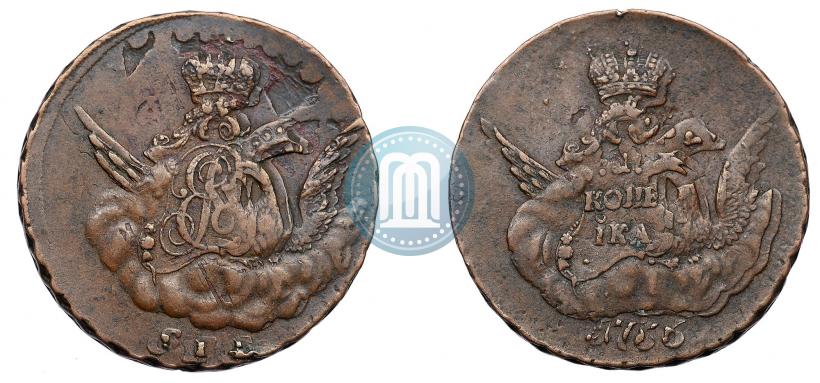 Picture 1 kopeck 1755 year СПБ 