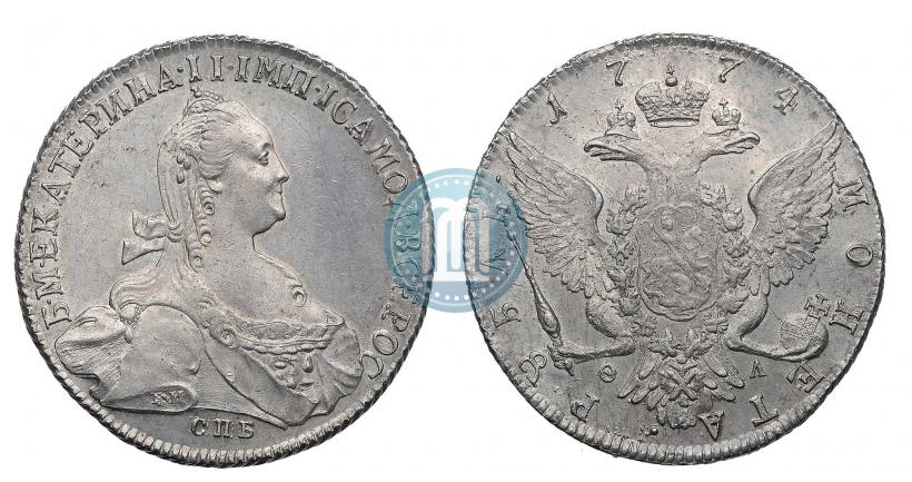 Picture 1 rouble 1774 year СПБ-ФЛ 