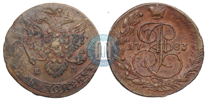 Picture 5 kopecks 1783 year ЕМ 