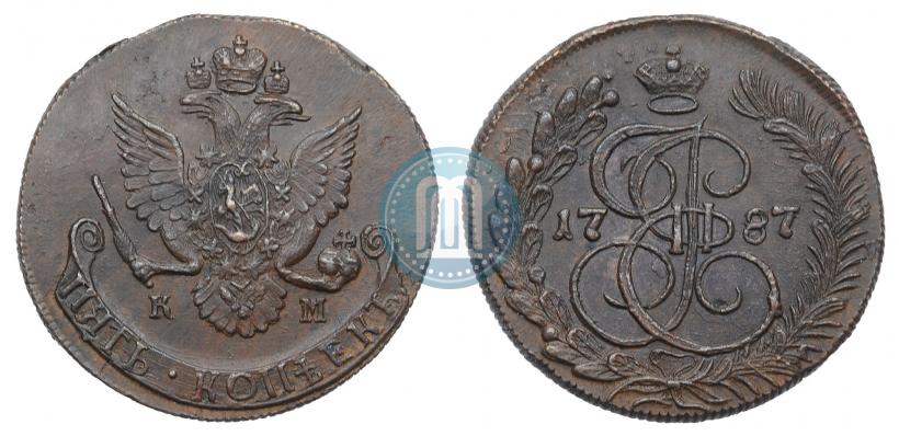 Фото 5 копеек 1787 года КМ 