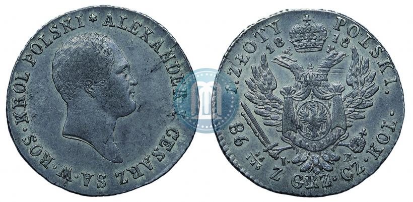 Picture 1 złoty 1818 year IB 