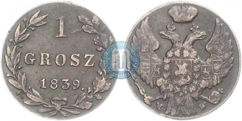Фото 1 грош 1839 года MW 