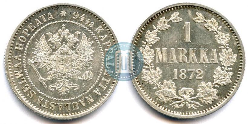 Picture 1 markka 1872 year S 