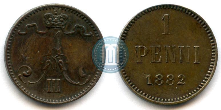 Фото 1 пенни 1882 года  