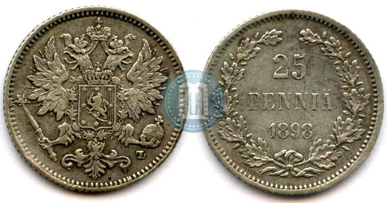 Фото 25 пенни 1898 года L 