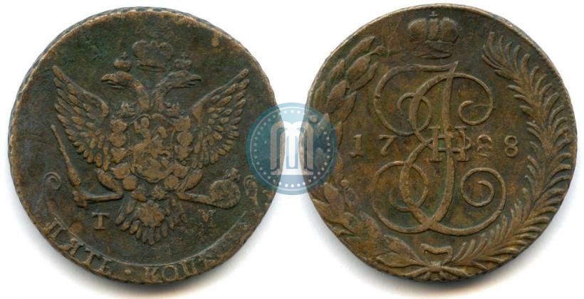 Фото 5 копеек 1788 года ТМ 
