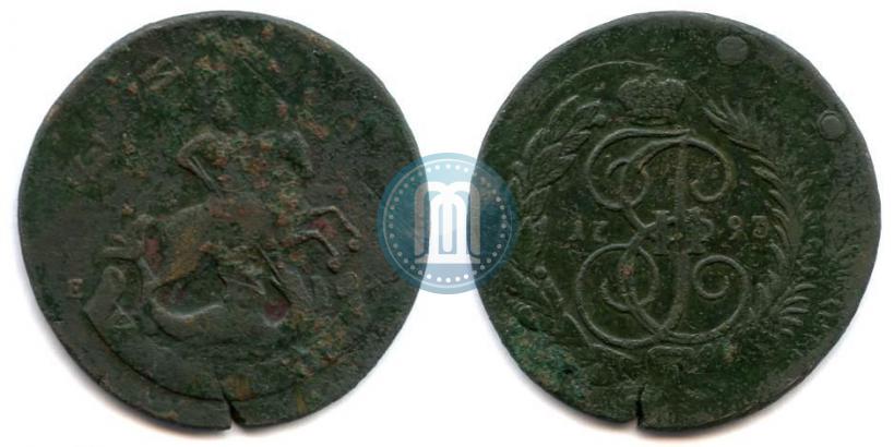 Фото 2 копейки 1793 года ЕМ "Павловский перечекан"