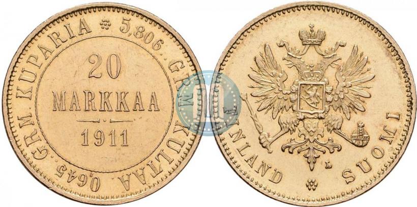 Picture 20 markkaa 1911 year L 