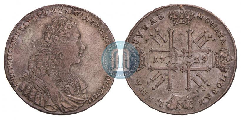 Фото 1 рубль 1729 года  "Тип 1728"