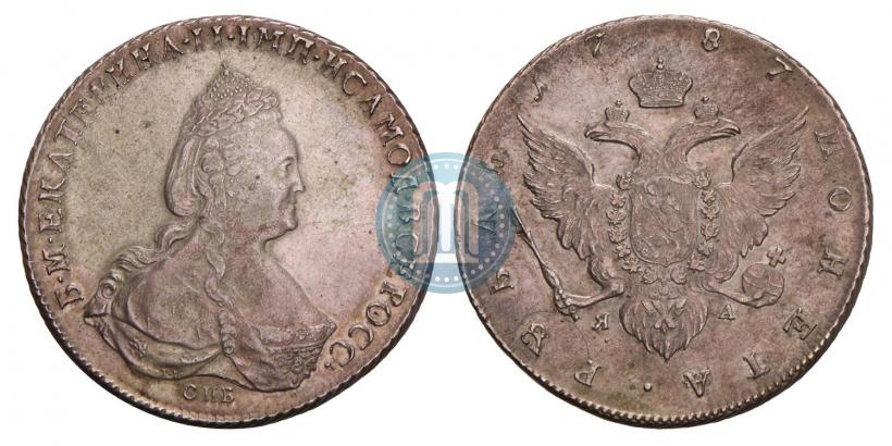 Picture 1 rouble 1787 year СПБ-ЯА 