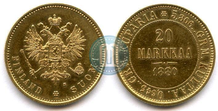 Picture 20 markkaa 1880 year S 