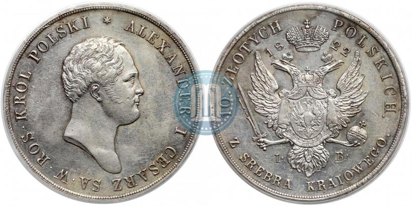 Picture 10 złotych 1822 year IB 
