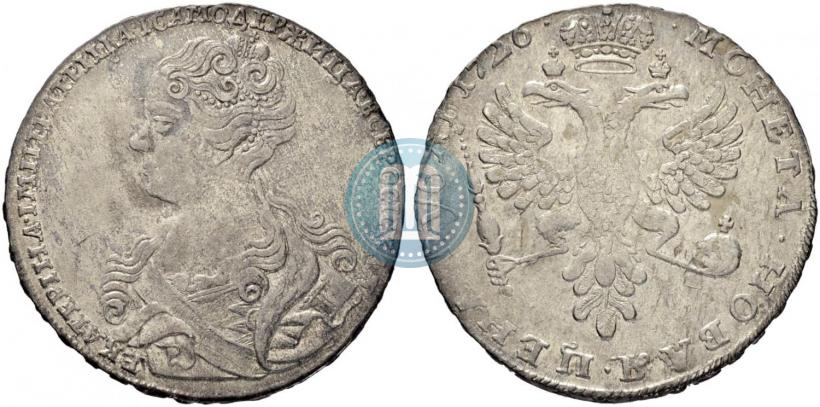 Picture 1 rouble 1726 year  "Moscow type, portrait turned to the left"