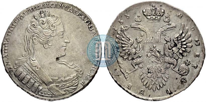 Фото 1 рубль 1733 года  