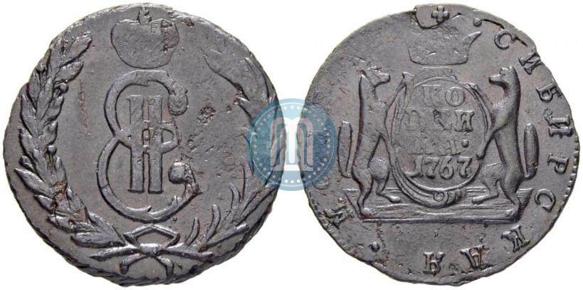 Фото 1 копейка 1767 года  