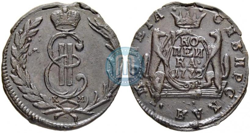 Фото 1 копейка 1772 года КМ 