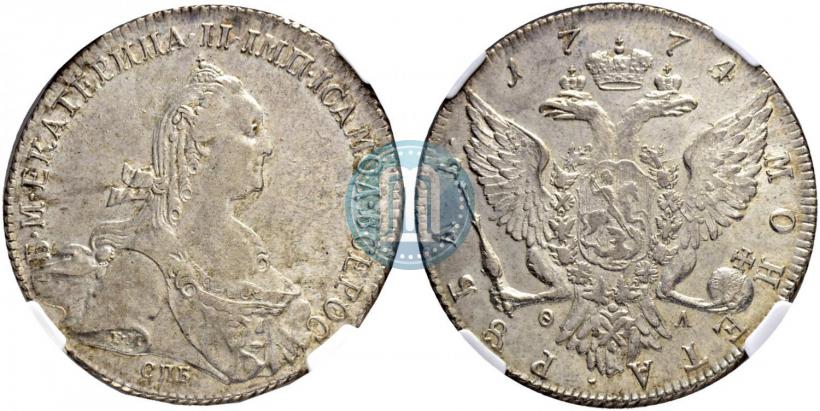 Picture 1 rouble 1774 year СПБ-ФЛ 
