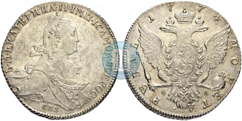 Picture 1 rouble 1774 year СПБ-ФЛ 