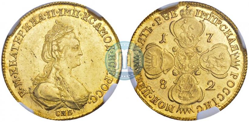 Picture 5 roubles 1782 year СПБ 