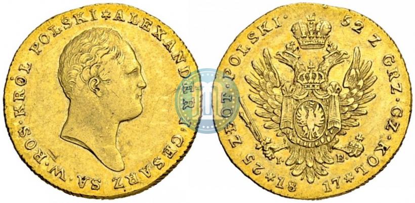 Фото 25 злотых 1817 года IB 