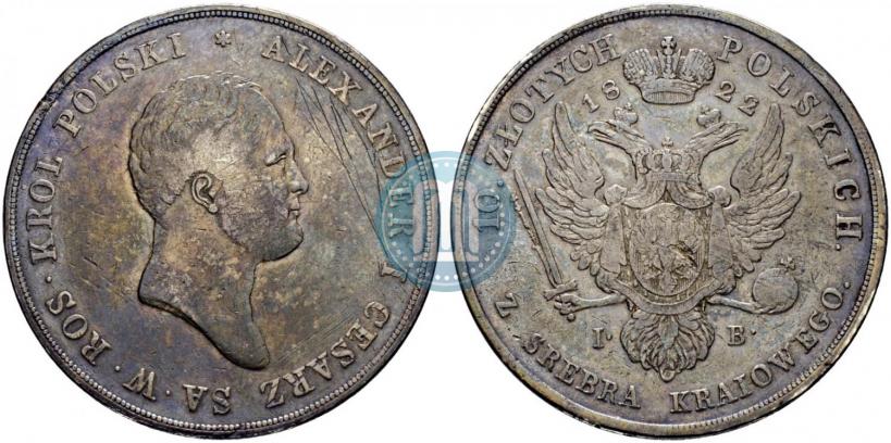 Picture 10 złotych 1822 year IB 