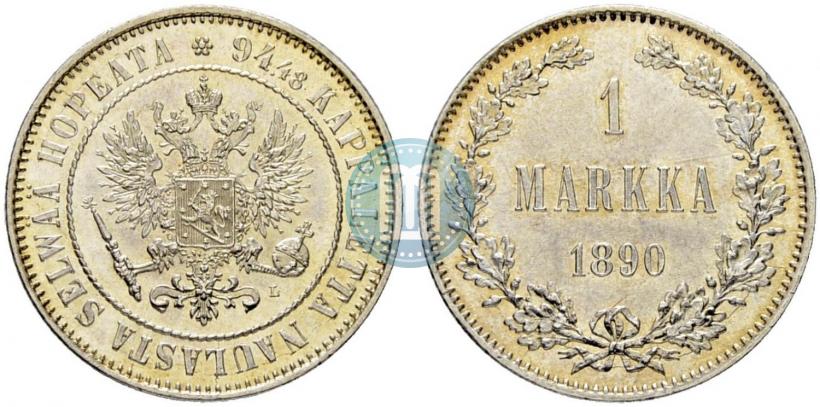 Picture 1 markka 1890 year L 