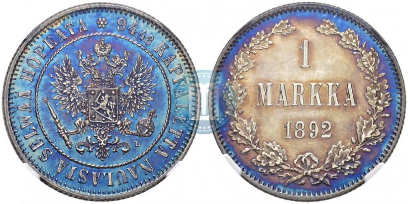 Picture 1 markka 1892 year L 